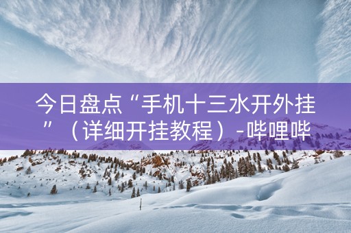 今日盘点“手机十三水开外挂”（详细开挂教程）-哔哩哔哩