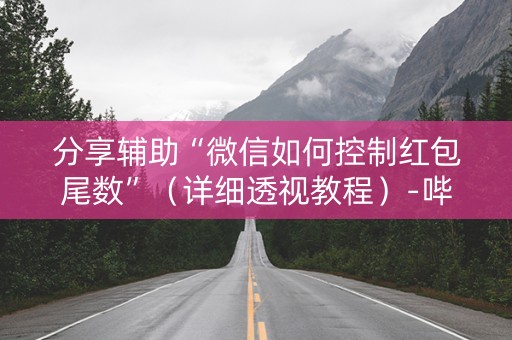 分享辅助“微信如何控制红包尾数”（详细透视教程）-哔哩哔哩