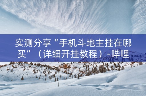 实测分享“手机斗地主挂在哪买”（详细开挂教程）-哔哩哔哩
