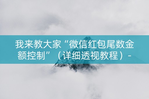 我来教大家“微信红包尾数金额控制”（详细透视教程）-哔哩哔哩