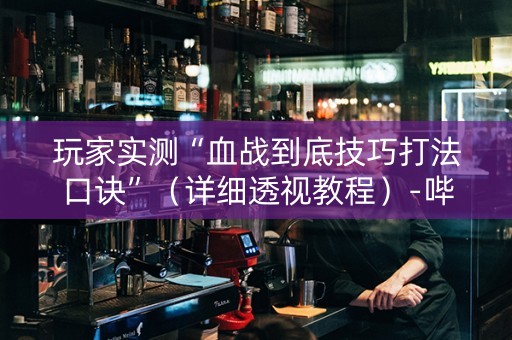 玩家实测“血战到底技巧打法口诀”（详细透视教程）-哔哩哔哩
