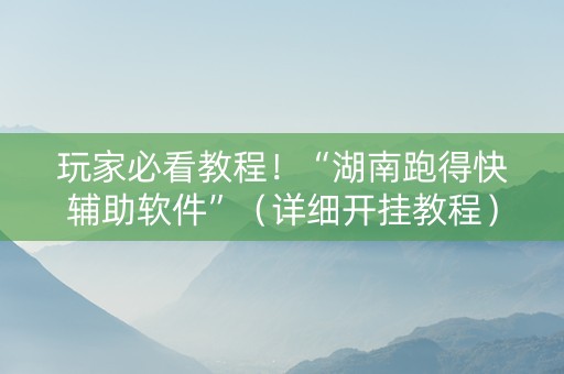 玩家必看教程！“湖南跑得快辅助软件”（详细开挂教程）-哔哩哔哩