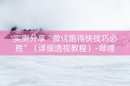 实测分享“微信跑得快技巧必胜”（详细透视教程）-哔哩哔哩