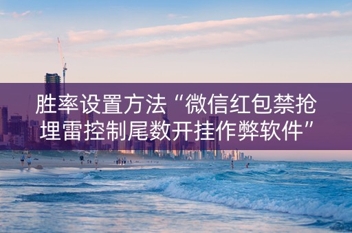 胜率设置方法“微信红包禁抢埋雷控制尾数开挂作弊软件”（详细透视教程）-哔哩哔哩