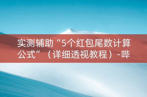 实测辅助“5个红包尾数计算公式”（详细透视教程）-哔哩哔哩