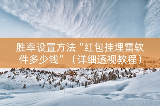 胜率设置方法“红包挂埋雷软件多少钱”（详细透视教程）-哔哩哔哩
