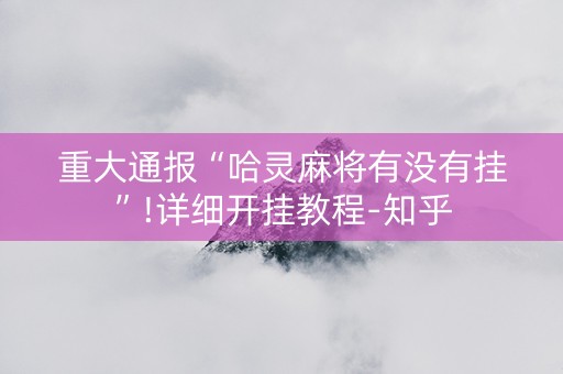 重大通报“哈灵麻将有没有挂”!详细开挂教程-知乎