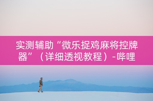 实测辅助“微乐捉鸡麻将控牌器”（详细透视教程）-哔哩哔哩