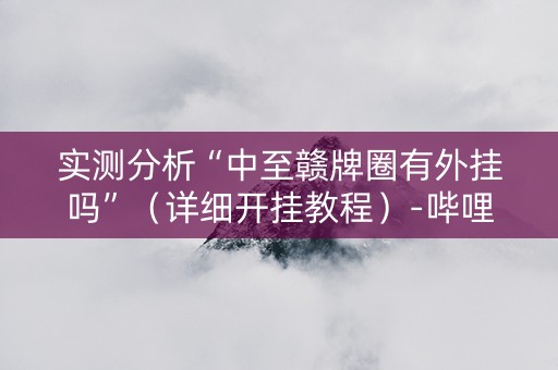 实测分析“中至赣牌圈有外挂吗”（详细开挂教程）-哔哩哔哩