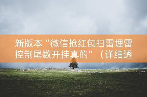 新版本“微信抢红包扫雷埋雷控制尾数开挂真的”（详细透视教程）-哔哩哔哩