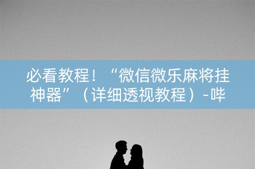 必看教程！“微信微乐麻将挂神器”（详细透视教程）-哔哩哔哩