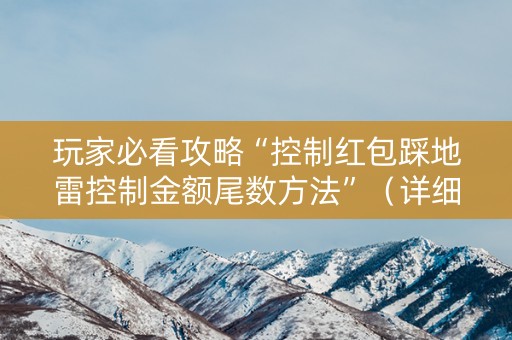 玩家必看攻略“控制红包踩地雷控制金额尾数方法”（详细透视教程）-哔哩哔哩