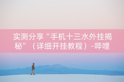 实测分享“手机十三水外挂揭秘”（详细开挂教程）-哔哩哔哩