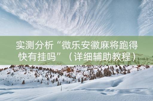 实测分析“微乐安徽麻将跑得快有挂吗”（详细辅助教程）-哔哩哔哩