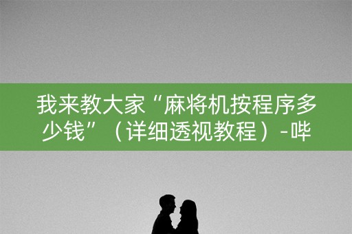 我来教大家“麻将机按程序多少钱”（详细透视教程）-哔哩哔哩