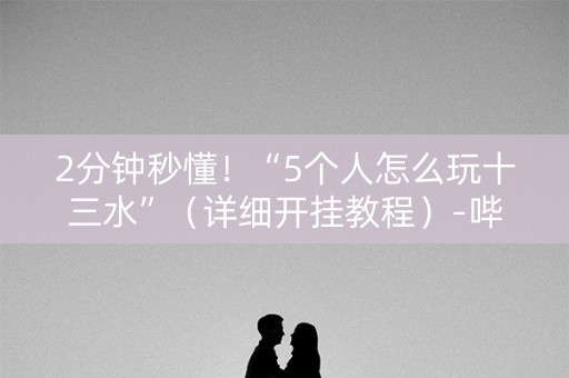 2分钟秒懂！“5个人怎么玩十三水”（详细开挂教程）-哔哩哔哩