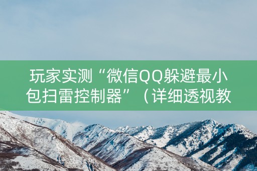 玩家实测“微信QQ躲避最小包扫雷控制器”（详细透视教程）-哔哩哔哩