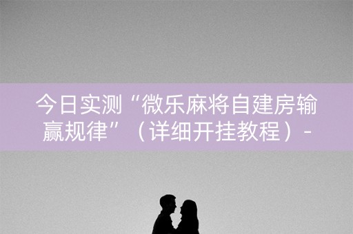 今日实测“微乐麻将自建房输赢规律”（详细开挂教程）-哔哩哔哩