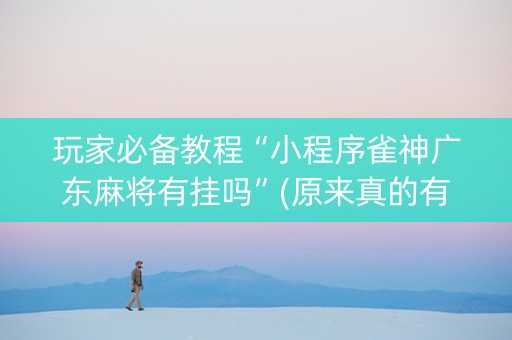 玩家必备教程“小程序雀神广东麻将有挂吗”(原来真的有挂)-知乎