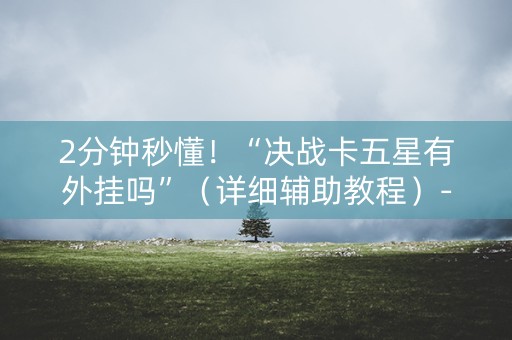 2分钟秒懂！“决战卡五星有外挂吗”（详细辅助教程）-哔哩哔哩
