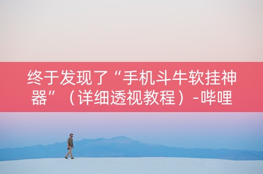 终于发现了“手机斗牛软挂神器”（详细透视教程）-哔哩哔哩