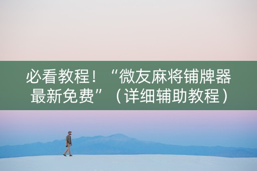 必看教程！“微友麻将铺牌器最新免费”（详细辅助教程）-哔哩哔哩