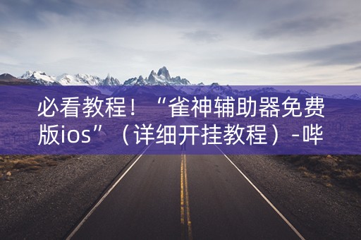 必看教程！“雀神辅助器免费版ios”（详细开挂教程）-哔哩哔哩