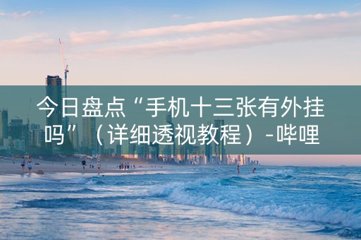 今日盘点“手机十三张有外挂吗”（详细透视教程）-哔哩哔哩