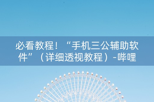 必看教程！“手机三公辅助软件”（详细透视教程）-哔哩哔哩