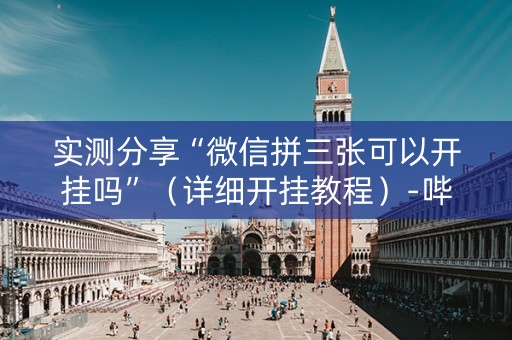 实测分享“微信拼三张可以开挂吗”（详细开挂教程）-哔哩哔哩