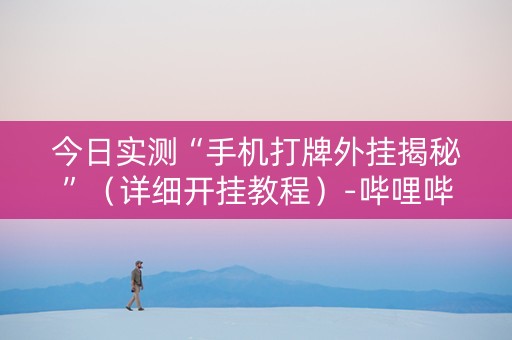 今日实测“手机打牌外挂揭秘”（详细开挂教程）-哔哩哔哩