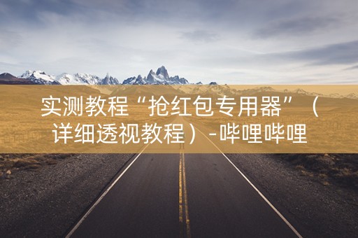 实测教程“抢红包专用器”（详细透视教程）-哔哩哔哩