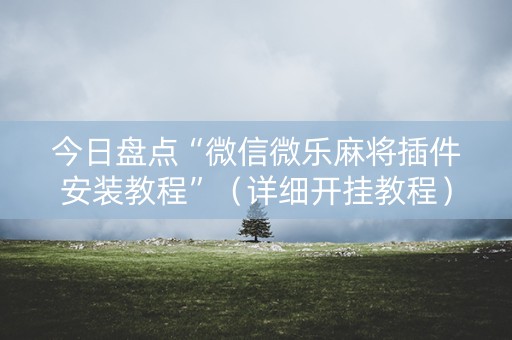 今日盘点“微信微乐麻将插件安装教程”（详细开挂教程）-哔哩哔哩