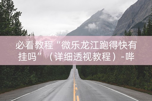 必看教程“微乐龙江跑得快有挂吗”（详细透视教程）-哔哩哔哩