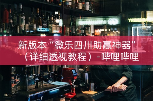 新版本“微乐四川助赢神器”（详细透视教程）-哔哩哔哩