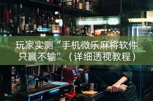 玩家实测“手机微乐麻将软件只赢不输”（详细透视教程）-哔哩哔哩