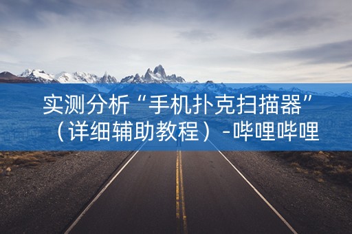 实测分析“手机扑克扫描器”（详细辅助教程）-哔哩哔哩