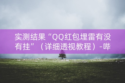 实测结果“QQ红包埋雷有没有挂”（详细透视教程）-哔哩哔哩