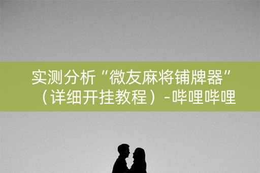 实测分析“微友麻将铺牌器”（详细开挂教程）-哔哩哔哩