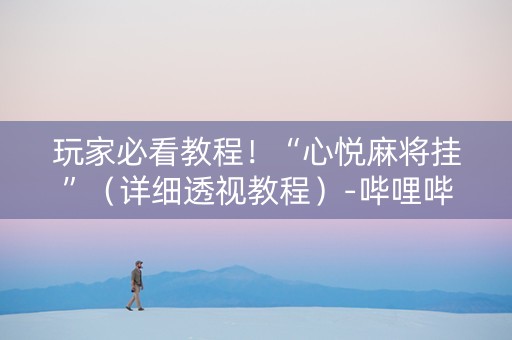 玩家必看教程！“心悦麻将挂”（详细透视教程）-哔哩哔哩