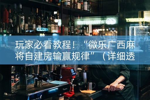 玩家必看教程！“微乐广西麻将自建房输赢规律”（详细透视教程）-哔哩哔哩