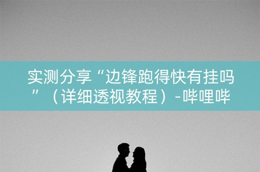实测分享“边锋跑得快有挂吗”（详细透视教程）-哔哩哔哩