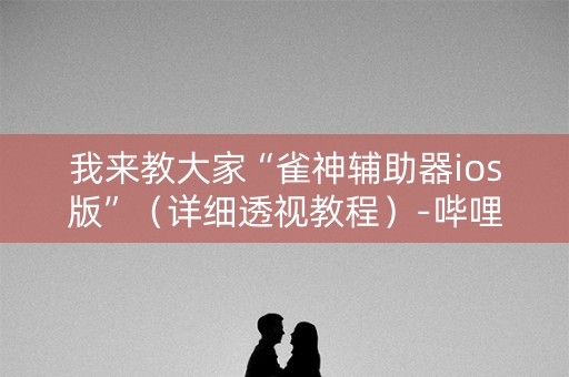 我来教大家“雀神辅助器ios版”（详细透视教程）-哔哩哔哩