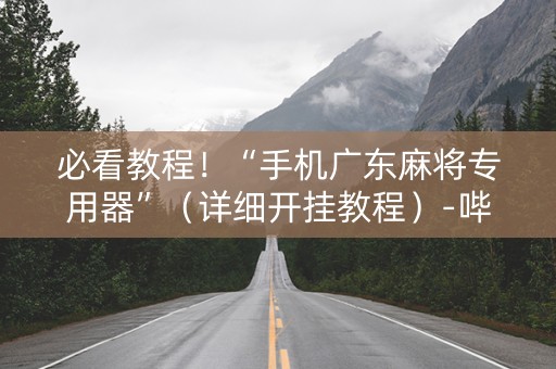 必看教程！“手机广东麻将专用器”（详细开挂教程）-哔哩哔哩