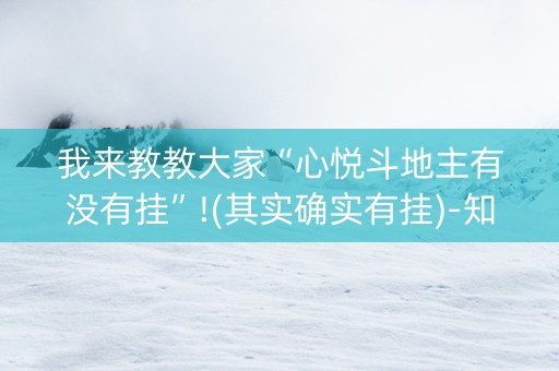 我来教教大家“心悦斗地主有没有挂”!(其实确实有挂)-知乎