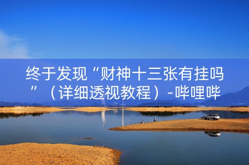 终于发现“财神十三张有挂吗”（详细透视教程）-哔哩哔哩
