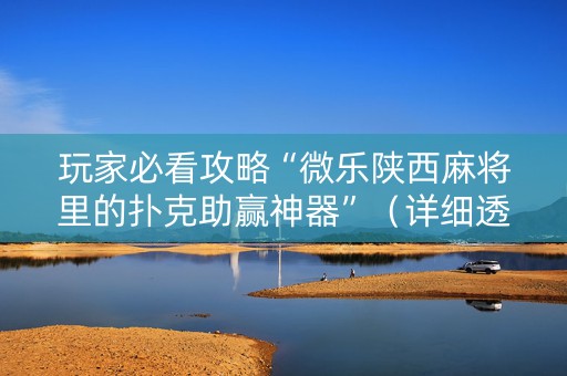 玩家必看攻略“微乐陕西麻将里的扑克助赢神器”（详细透视教程）-哔哩哔哩