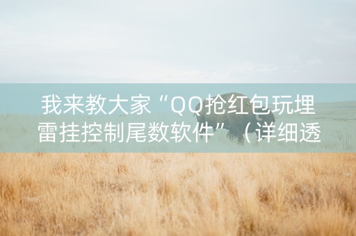我来教大家“QQ抢红包玩埋雷挂控制尾数软件”（详细透视教程）-哔哩哔哩
