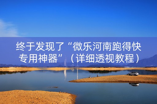 终于发现了“微乐河南跑得快专用神器”（详细透视教程）-哔哩哔哩
