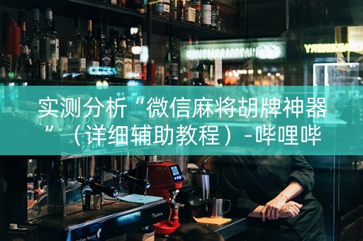 实测分析“微信麻将胡牌神器”（详细辅助教程）-哔哩哔哩